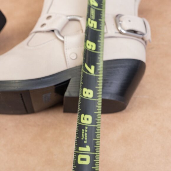 LABUCQ Women Waymore Ivory Leather Moto Biker Harness Boots sz 5US EUR35 - Picture 6 of 8